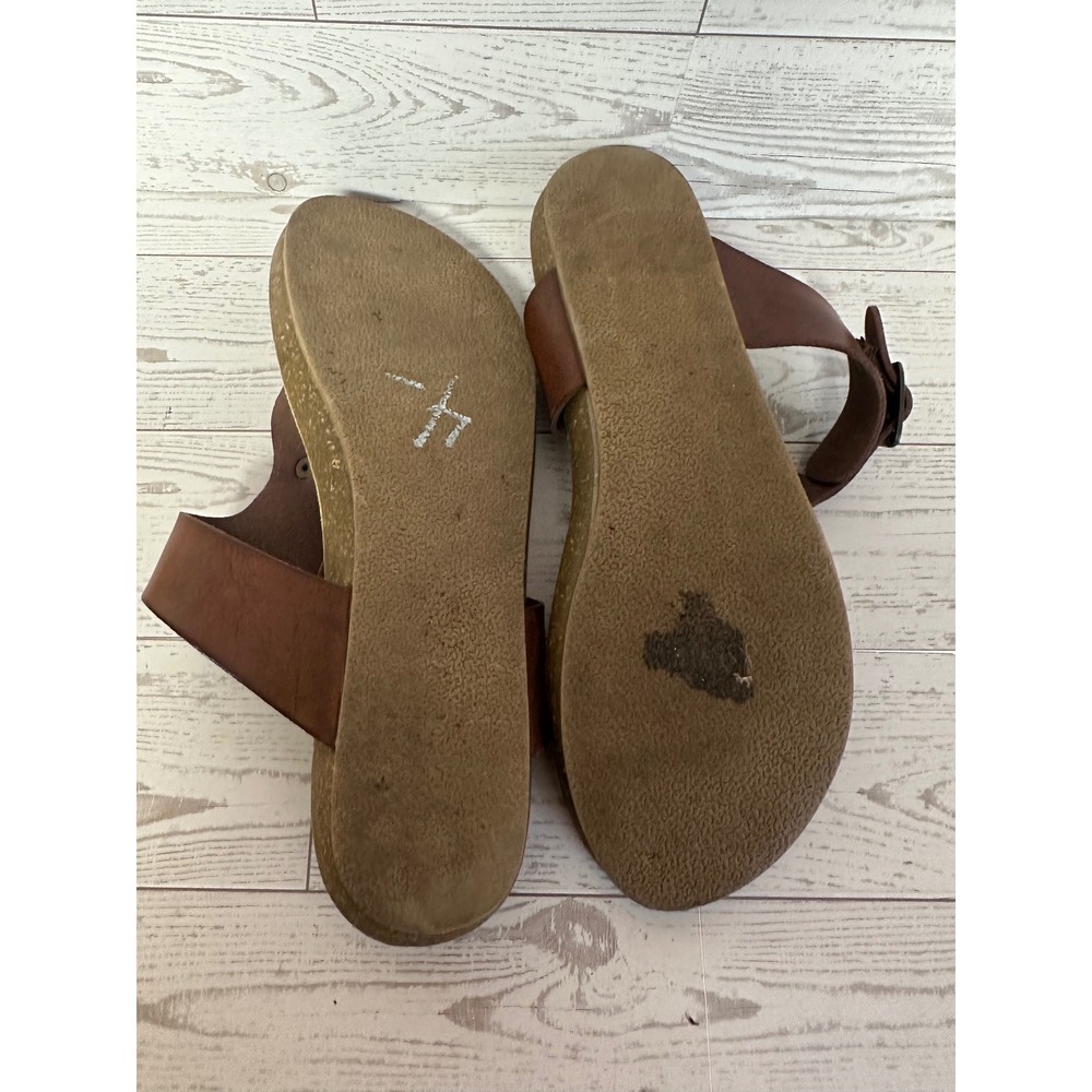 Blowfish Malibu Brown Beach Bohemian Braided T-Strap Thong Sandals Flat Size 6 - Picture 8 of 8